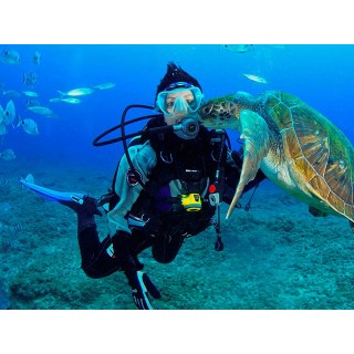 Bautismo de buceo con navegación en el sur de la isla